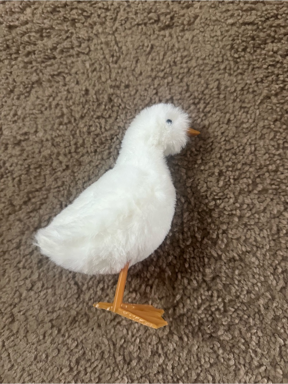 Target White Plush Chick Figurine with Orange Feet